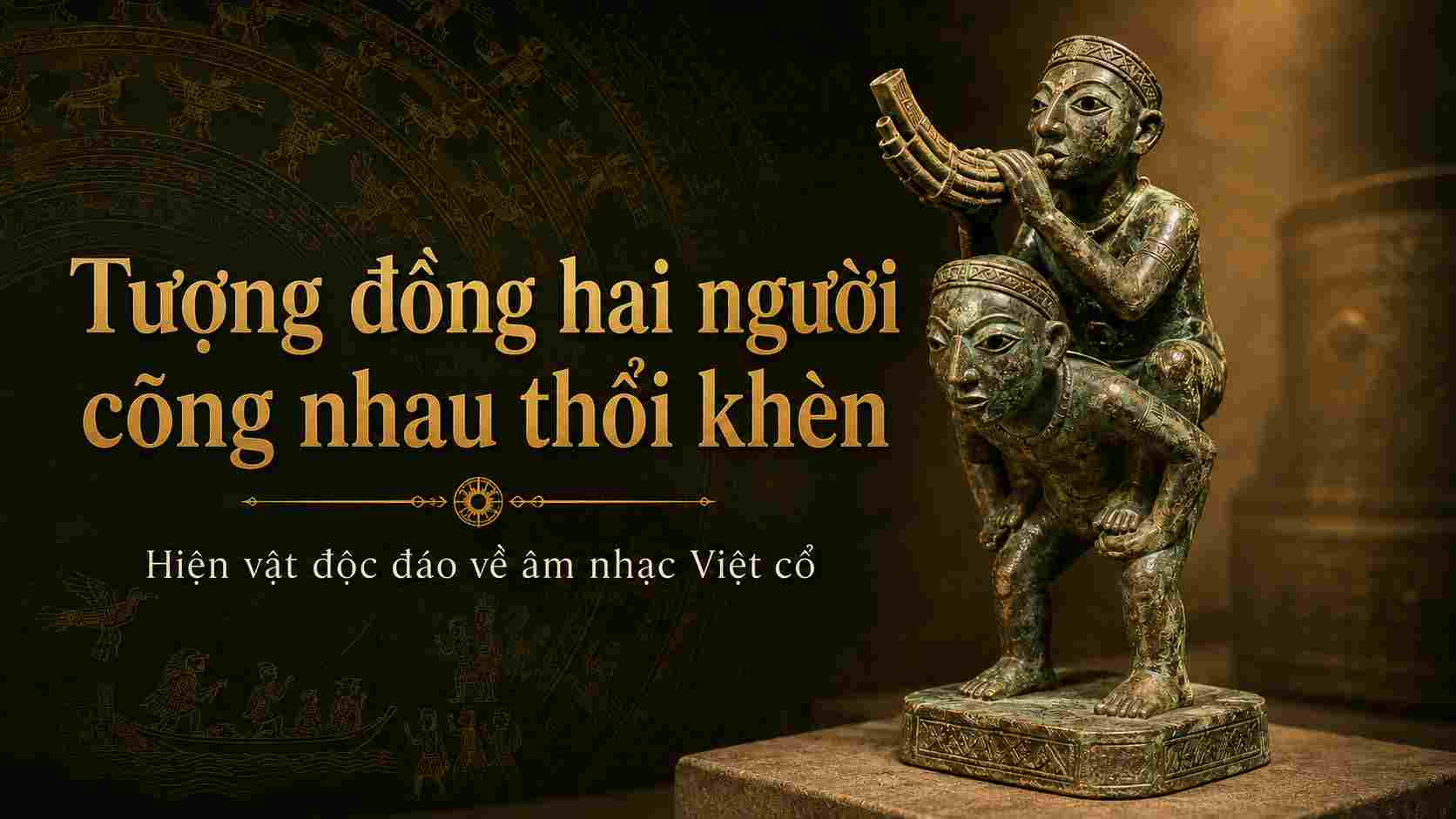 Tượng đồng hai người cõng...