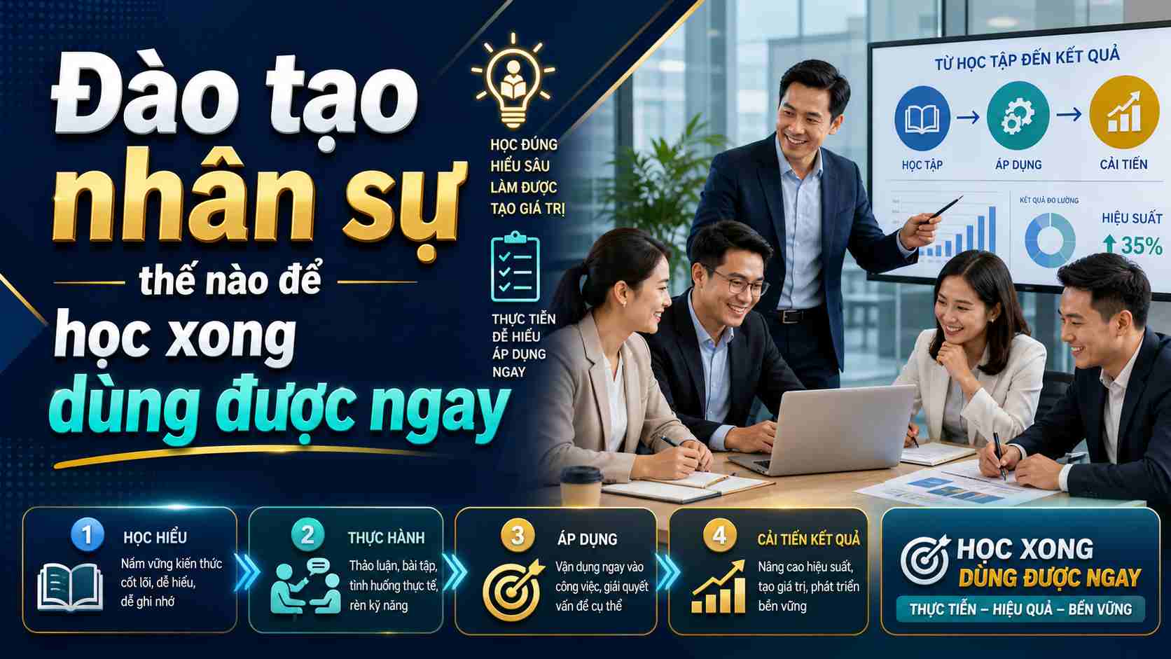 Đào tạo nhân sự thế nào để học xong dùng được ngay