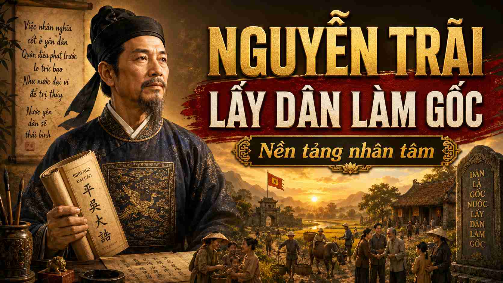 Nguyễn Trãi “lấy dân làm gốc”: Nền tảng nhân tâm trong quản trị bền vững