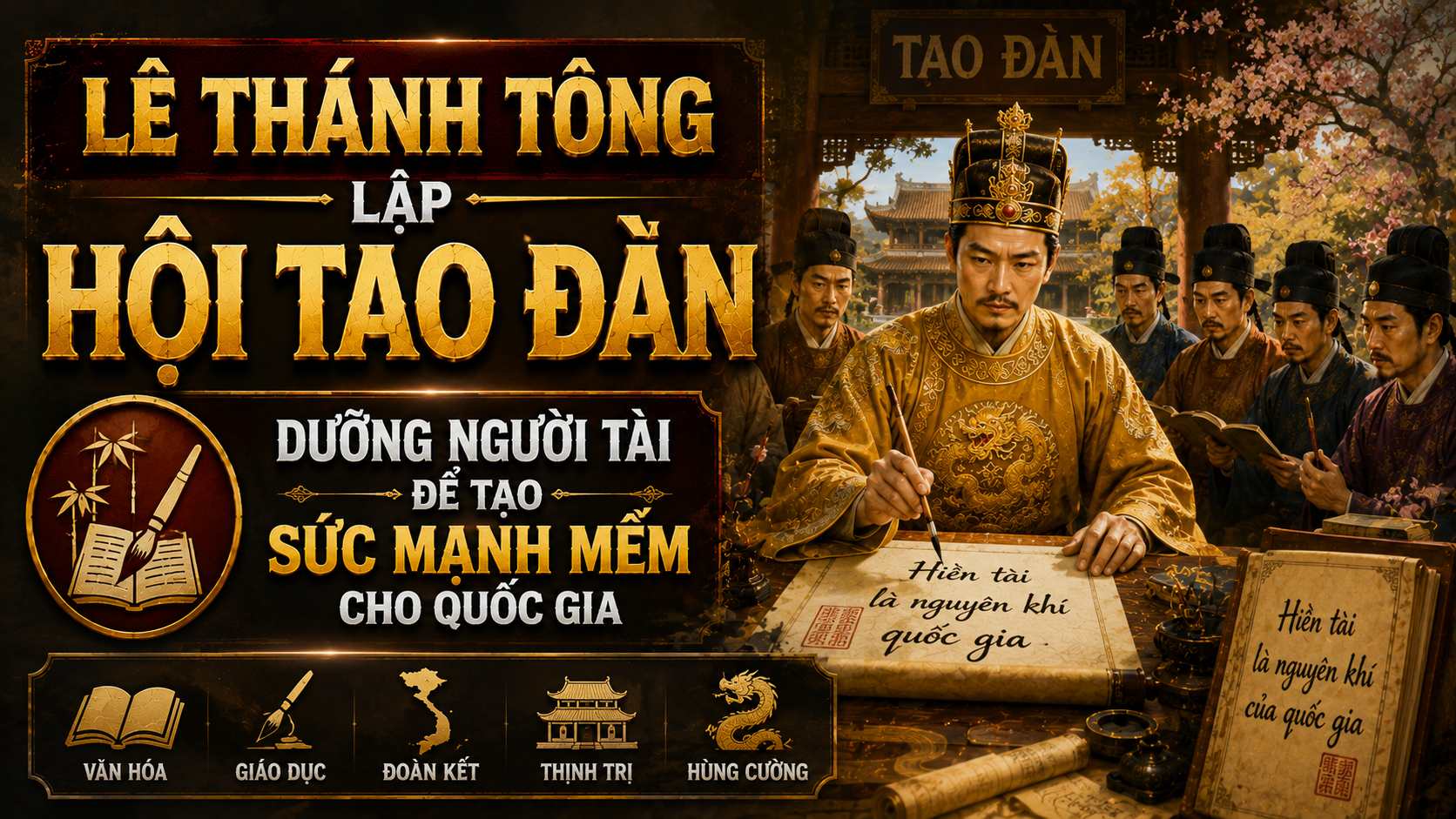 Lê Thánh Tông lập Hội Tao Đàn: Dưỡng người tài, tạo sức mạnh mềm