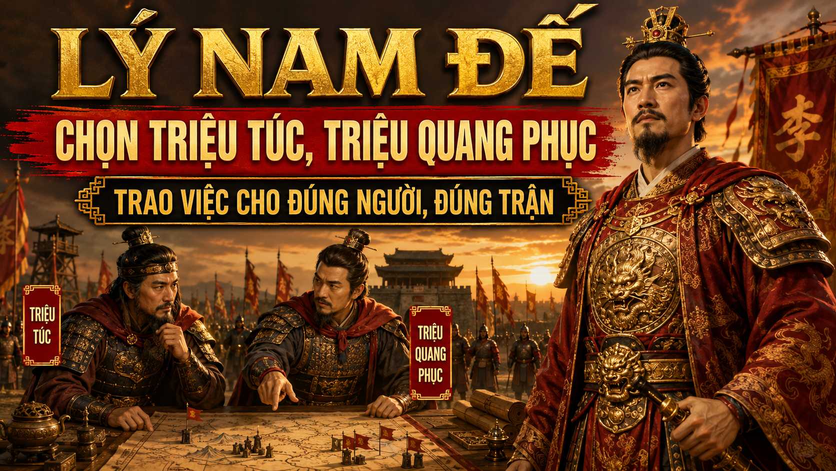 Lý Nam Đế chọn Triệu Túc, Triệu Quang Phục: Trao việc cho đúng người, đúng trận